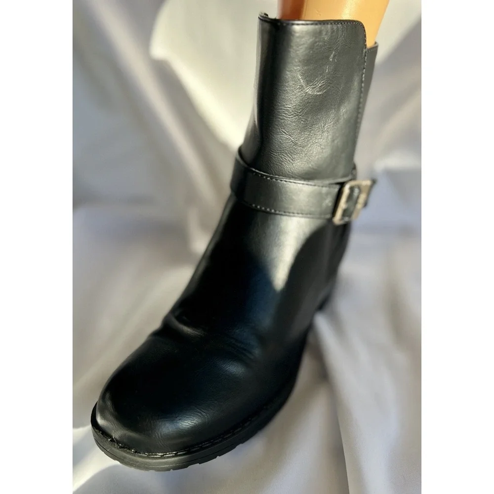 Michael Kors Ankle Black Motorcycle Combat Moto Punk Grunge Biker Rocker Boots 5